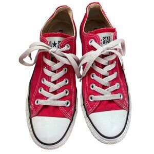 Converse All Star Red Sneakers Chuck Taylor Casual Shoes Grunge Unisex Women 5/7